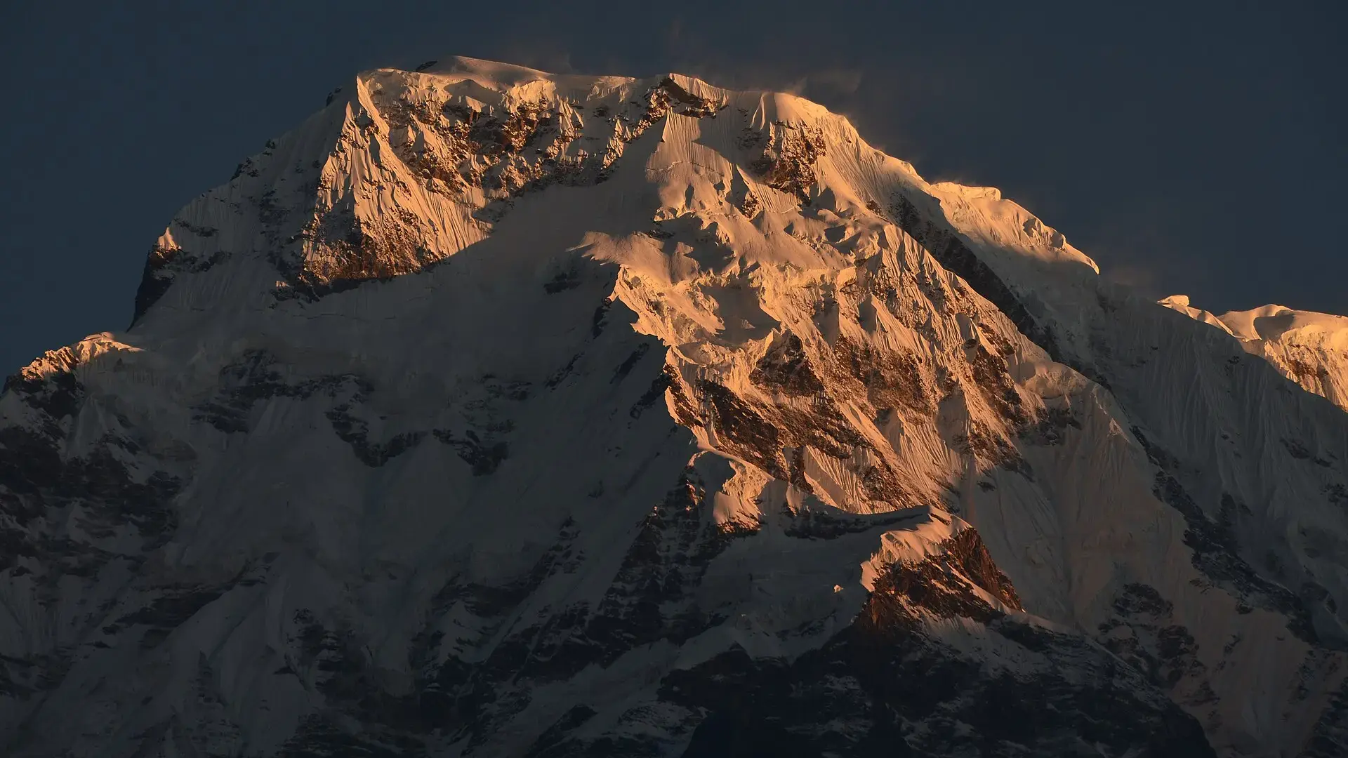 Sunrise over the Annapurna range